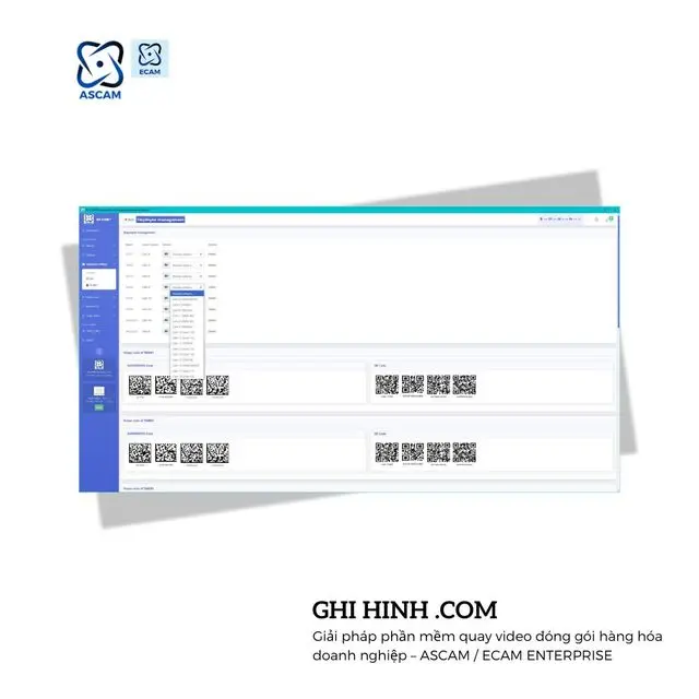 ASCAM quản lý nhân viên quick-config máy quét