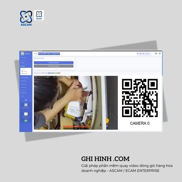 ECAM tự động nhận diện QR barcode vận đơn khi đóng hàng